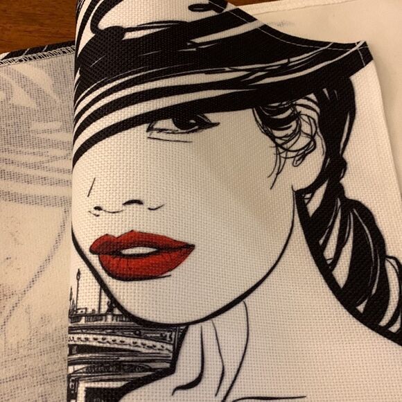 Set of four placemats. Black & white - Picture 2 of 7